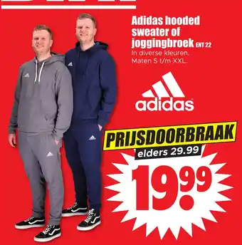 Dirk Adidas hooded sweater of joggingbroek aanbieding