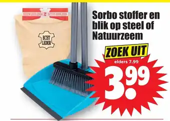 Dirk Sorbo stoffer en blik op steel of Natuurzeem aanbieding