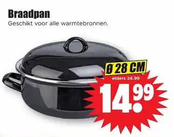 Dirk Braadpan 28 cm aanbieding