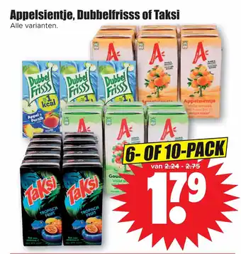 Dirk Appelsientje, Dubbelfrisss of Taksi 6- of 10- pack aanbieding