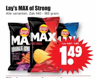 Dirk Lay's Max of Strong zak 140-185 gram aanbieding