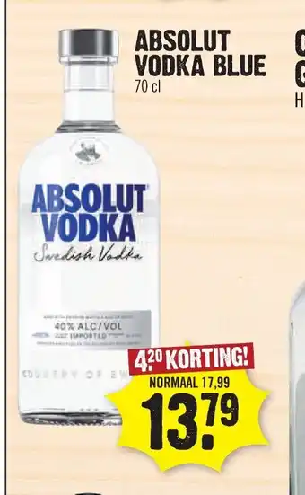 Dirk Absolut Vodka Blue 70 cl aanbieding