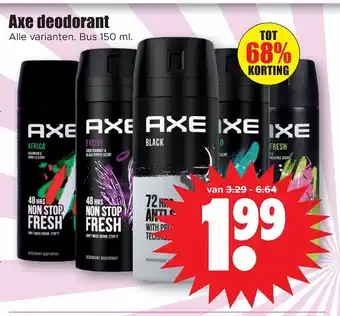 Dirk Axe deodorant bus 150 ml aanbieding