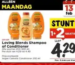 Vomar Voordeelmarkt Loving blends shampoo of conditioner aanbieding