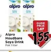 Vomar Voordeelmarkt Alpro houdbare soya drink pak 1 liter aanbieding