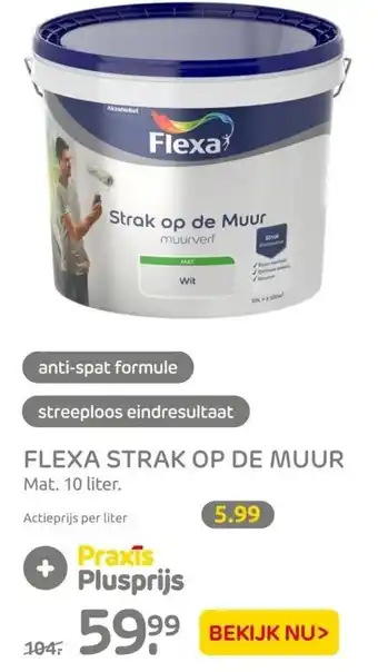 Praxis Flexa strak op de muur aanbieding