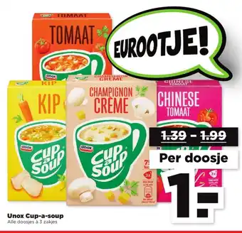 PLUS Unox Cup-a-soup per doosje aanbieding