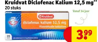Kruidvat Kruidvat diclofenac kalium 12,5 mg* aanbieding