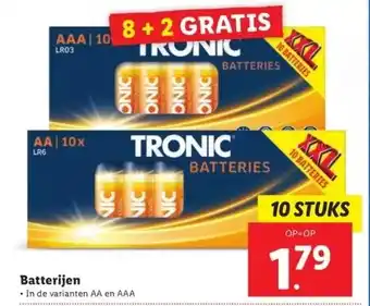 Lidl Batterijen aanbieding