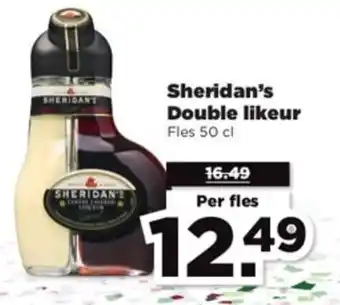 PLUS Sheridan's double likeur 50cl aanbieding