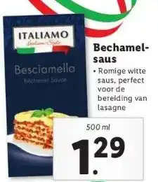 Lidl Bechamel saus aanbieding