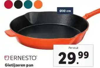 Lidl Gietijzeren pan aanbieding