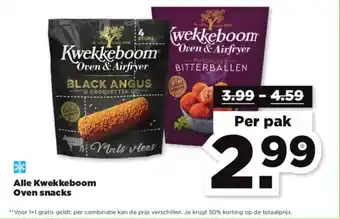 PLUS Alle kwekkeboom oven snacks aanbieding