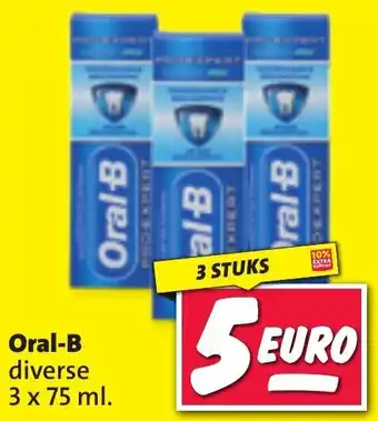 Nettorama Oral-b 3 x 75ml aanbieding