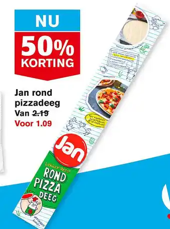 Hoogvliet Jan pizzadeeg rond aanbieding