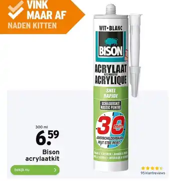 GAMMA Bison acrylaatkit 300ml aanbieding