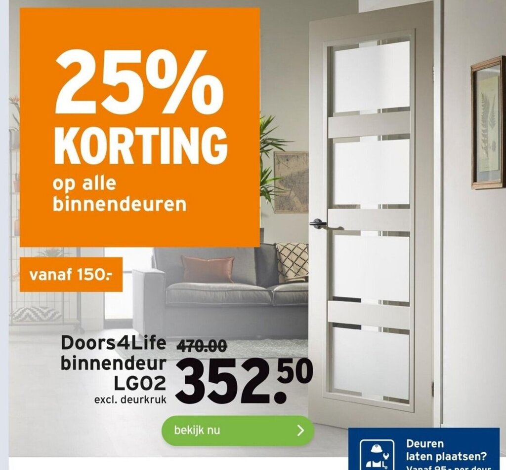 Doors4life binnendeur LG02 aanbieding bij GAMMA