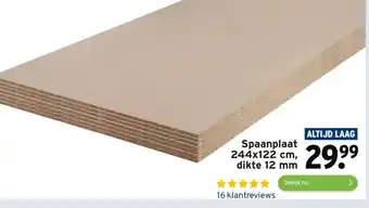 GAMMA Spaanplaat 244x122 cm, dikte 12 mm aanbieding