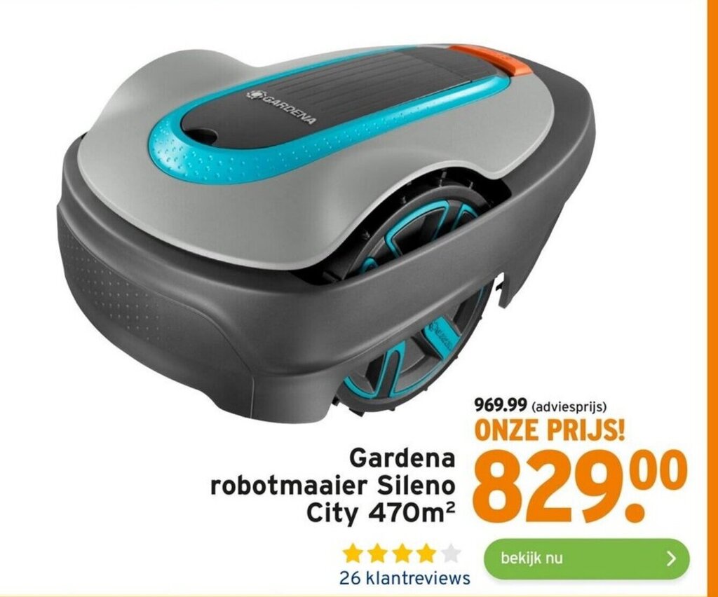 Gardena robotmaaier sileno city aanbieding bij GAMMA