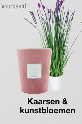 Kik Kaarsen & kuntsbloemen aanbieding