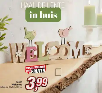 Kik Tekst welcome aanbieding