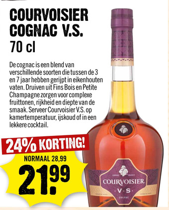 Dirck 3 COURVOISIER COGNAC V.S. aanbieding