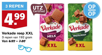 Hoogvliet Verkade reep XXL aanbieding