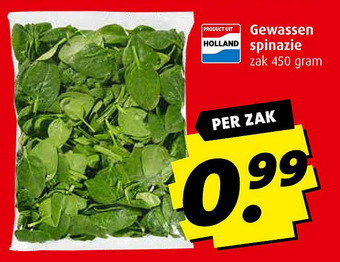 Boni Gewassen spinazie aanbieding