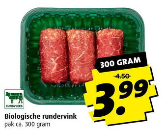 Boni Biologische rundervink aanbieding