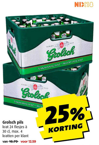 Boni Grolsch pils aanbieding