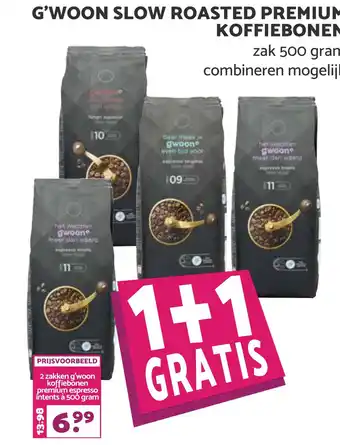 MCD Supermarkt G'woon slow roasted premium koffiebonen 500 gram aanbieding