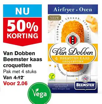 Hoogvliet Van Dobben Beemster kaas croquetten aanbieding