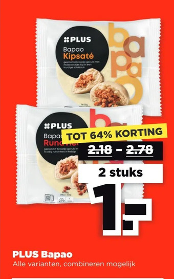 PLUS Plus bapao aanbieding