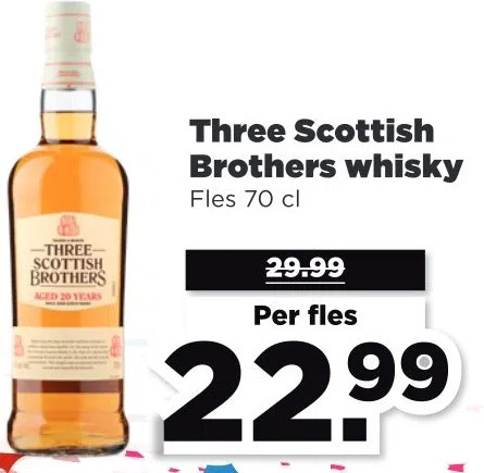 Three scottish brothers whisky aanbieding bij PLUS