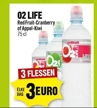 Dirck 3 O2 Life Red Fruit-Cranberry Of Appel-Kiwi 75cl aanbieding