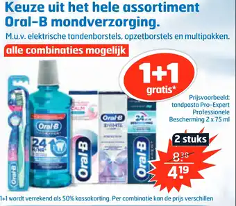 Trekpleister Keuze uit het hele assortiment Oral-B aanbieding