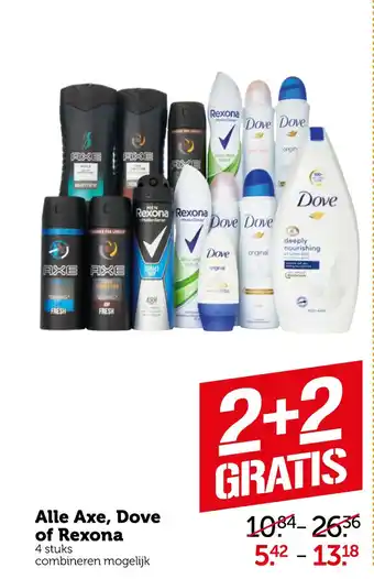 Coop Alle Axe, Dove of Rexona aanbieding