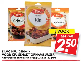 Dekamarkt Silvo kruidenmix voor kip, gehakt of hamburger aanbieding