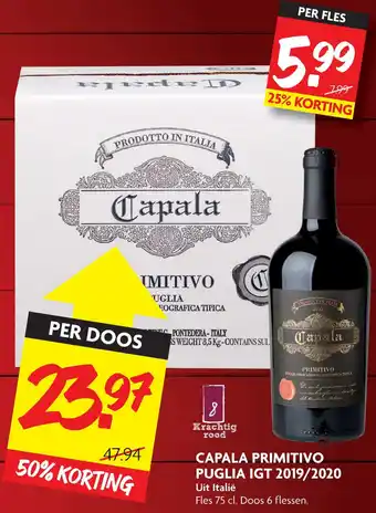 Dekamarkt Capala primitivo puglia igt 2019/2020 aanbieding