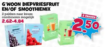 Boon`s Markt G'woon diepvriesfruit en/of smoothiemix aanbieding