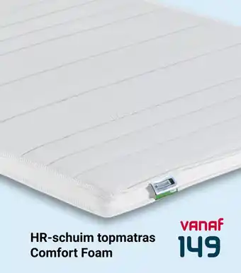 Beddenreus HR-schuim topmatras Comfort Foam aanbieding