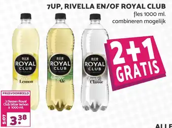 MCD Supermarkt 7up, rivella en/of royal club 1000ml aanbieding