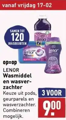 ALDI Lenor wasmiddel en wasverzachter aanbieding