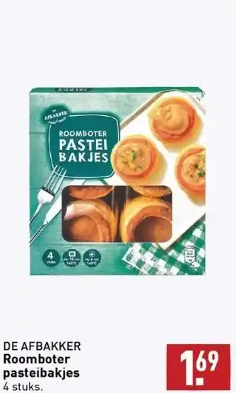 ALDI De afbakker roomboter pasteibakjes 4 stuks. aanbieding