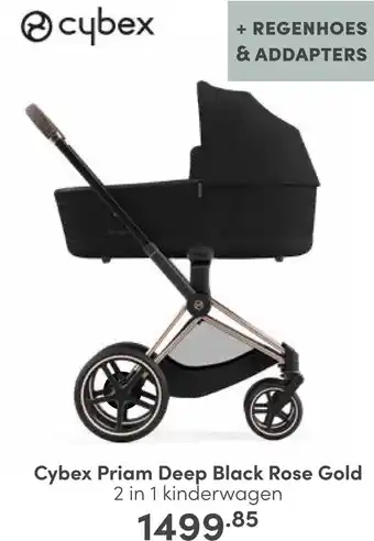 Baby & Tiener Cybex priam deep black rose gold 2 in 1 kinderwagen aanbieding