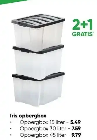 Big Bazar Iris opbergbox aanbieding