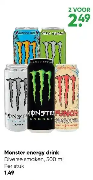 Big Bazar Monster energy drink aanbieding