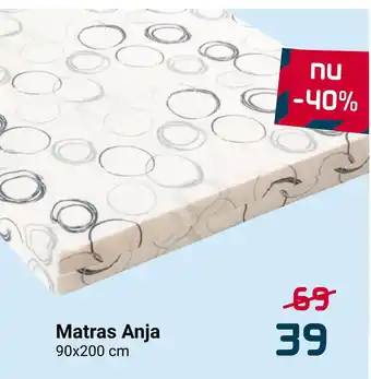 Beddenreus Matras Anja aanbieding