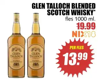 MCD Supermarkt Glen talloch blended scotch whisky 1000ml aanbieding