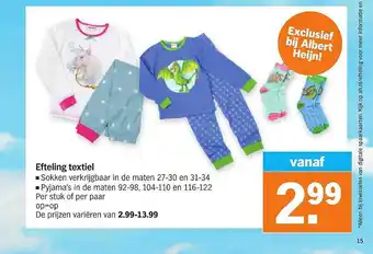 Albert Heijn Efteling textiel aanbieding
